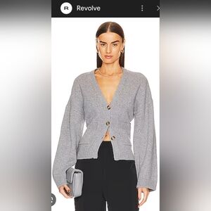 Helsa Sanna Wool Cashmere Cardigan in Heather Grey Revolve Size Small